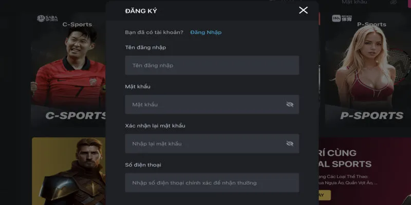Qu&aacute; tr&igrave;nh đăng k&yacute; Nbet tr&ecirc;n PC